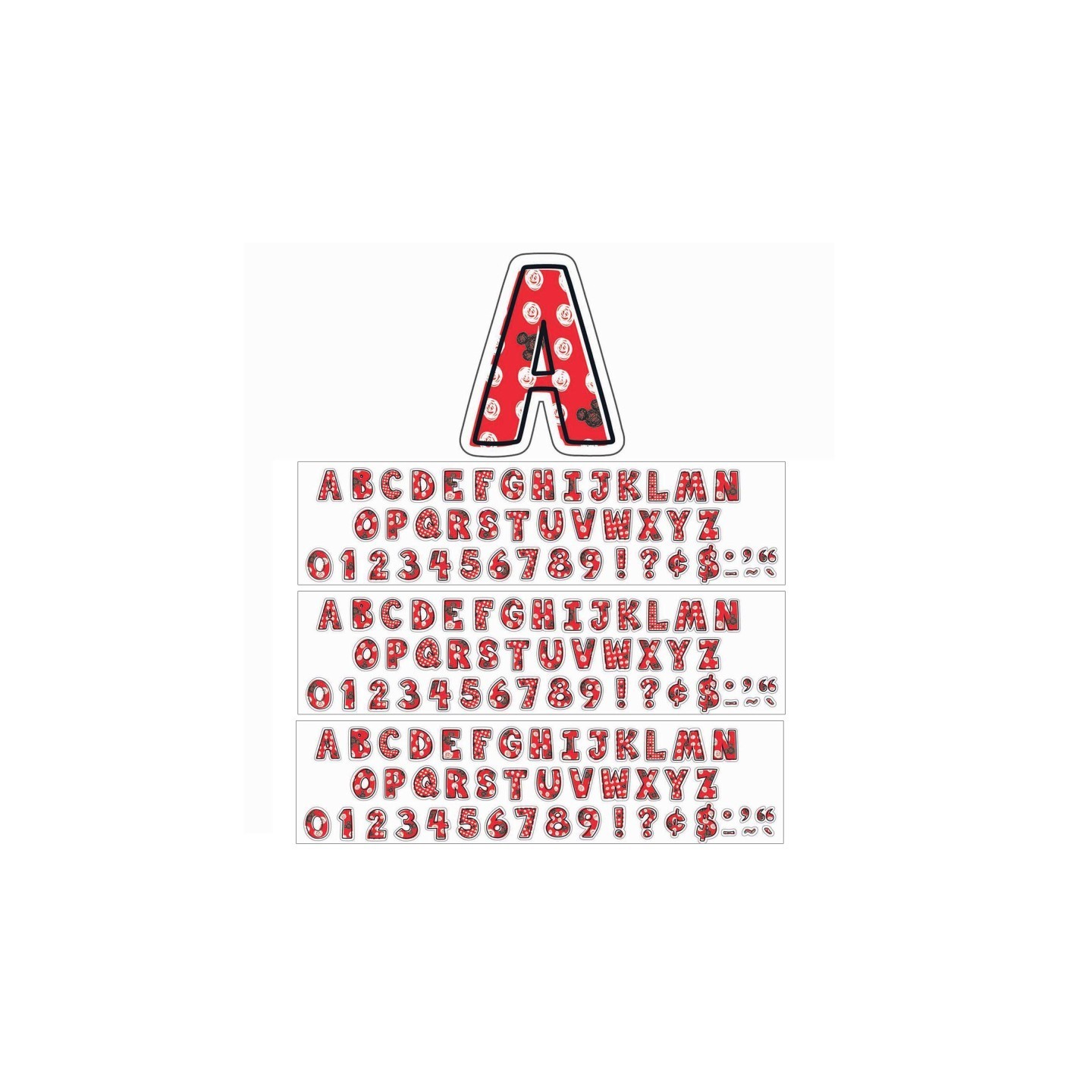 Eureka® Mickey® Color Pop! Deco 4" Letters, 177 Per Pack, 3 Packs