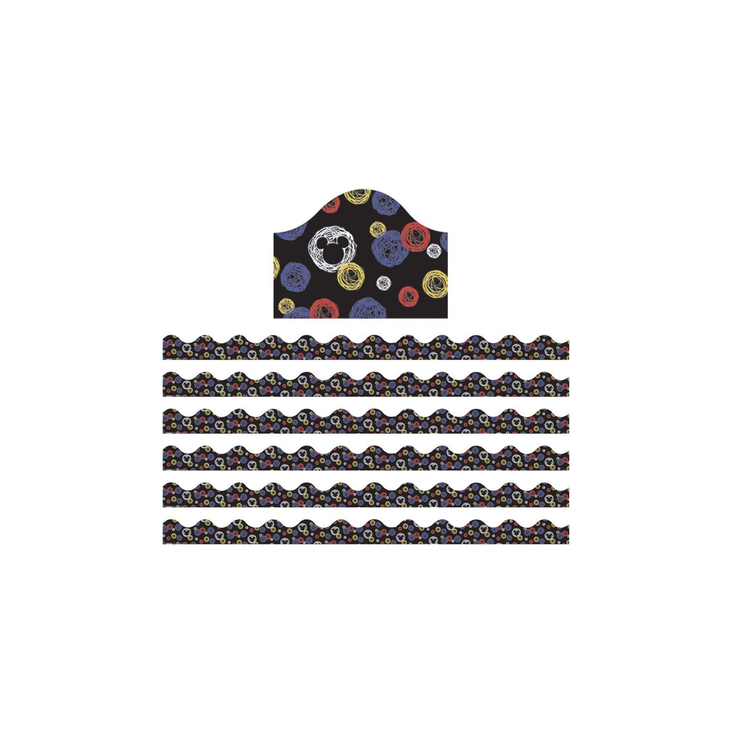 Eureka® Mickey® Color Pop! Primary Colors Deco Trim®, 37 Feet Per Pack, 6 Packs