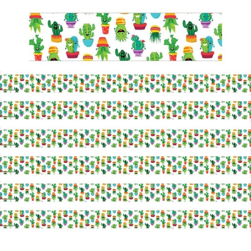 Eureka® A Sharp Bunch Tossed Pattern Deco Trim®, 37 Feet Per Pack, 6 Packs