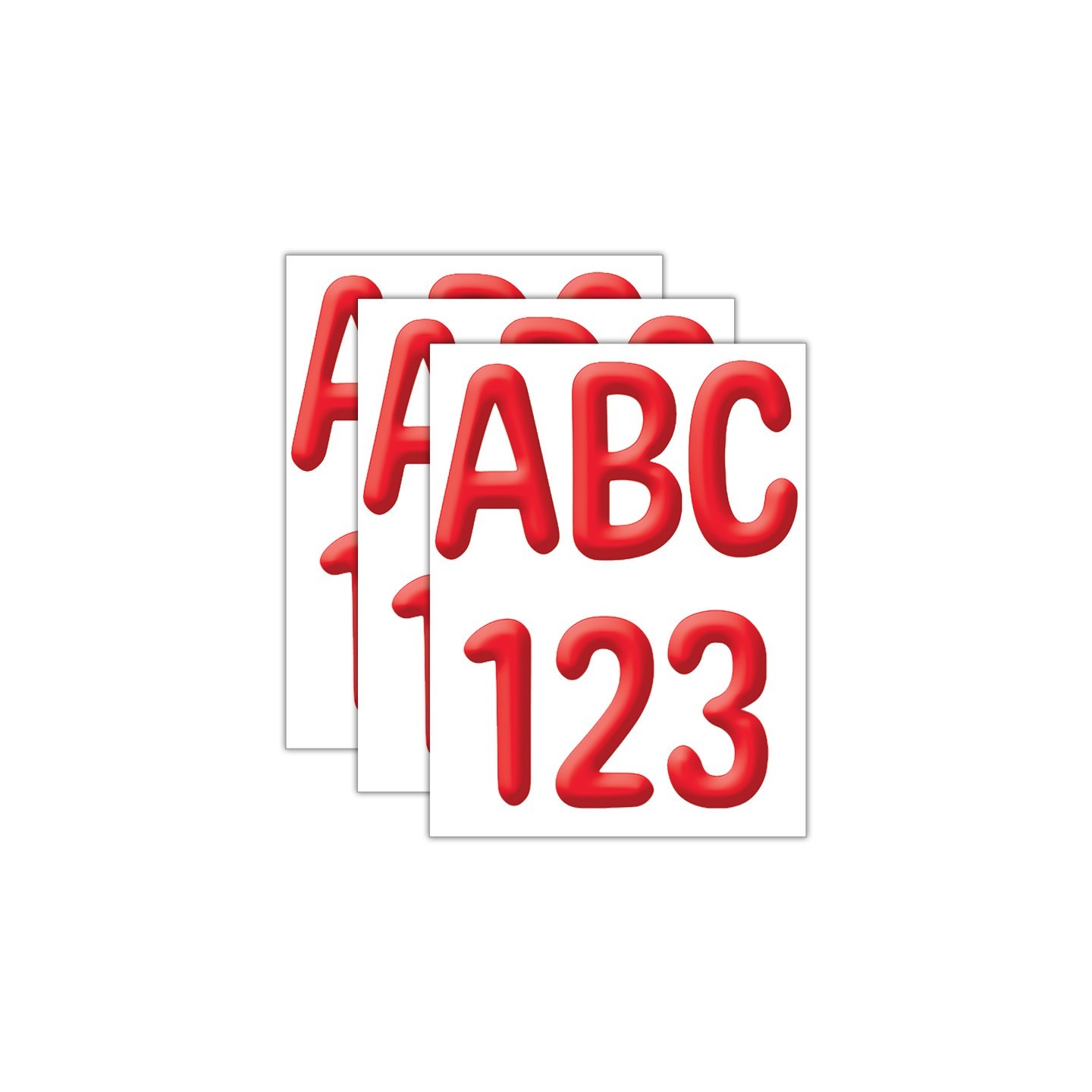 Eureka® Color My World - Solid Red 4" Deco Letters, 180 Per Pack, 3 Packs