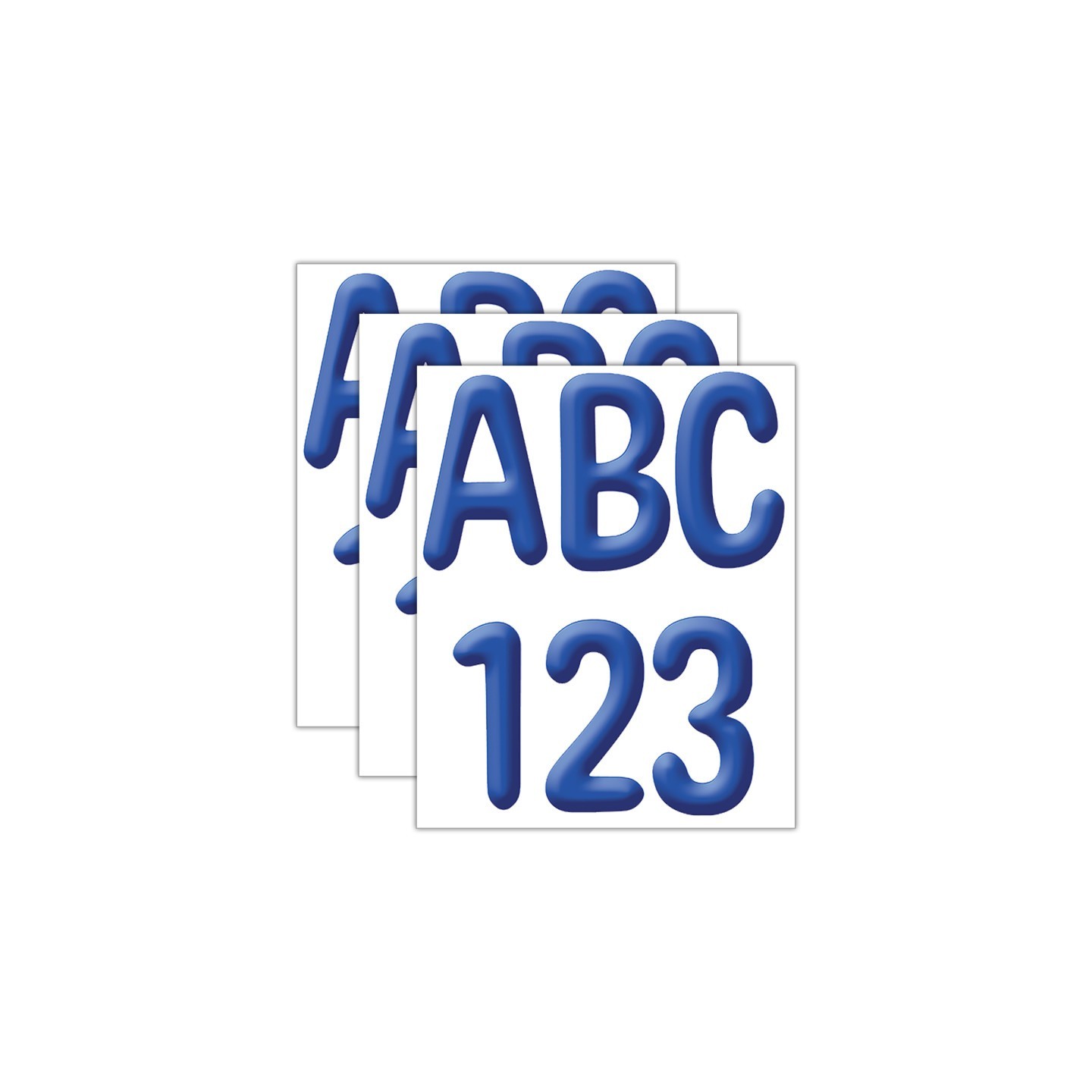 Eureka® Color My World - Solid Blue 4" Deco Letters, 180 Per Pack, 3 Packs