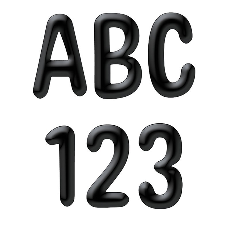 Eureka® Color My World - Solid Black 4" Deco Letters, Pack of 180