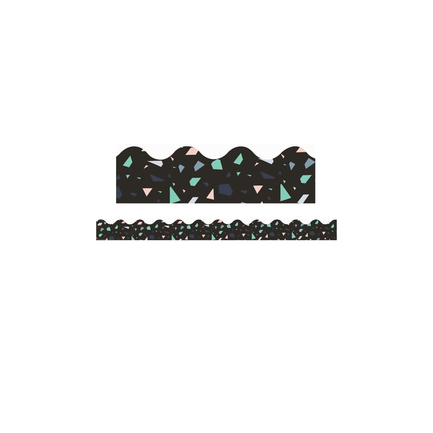 Eureka® Simply Sassy Black Terrazzo Deco Trim® Extra Wide Die Cut, 37 Feet
