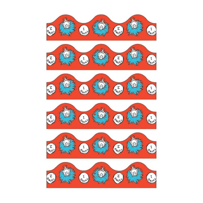 Eureka® Dr. Seuss™ Thing 1 & 2 Deco Trim®, 37 Feet Per Pack, 6 Packs