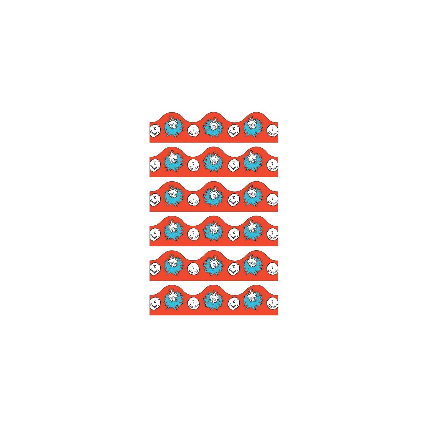 Eureka® Dr. Seuss™ Thing 1 & 2 Deco Trim®, 37 Feet Per Pack, 6 Packs