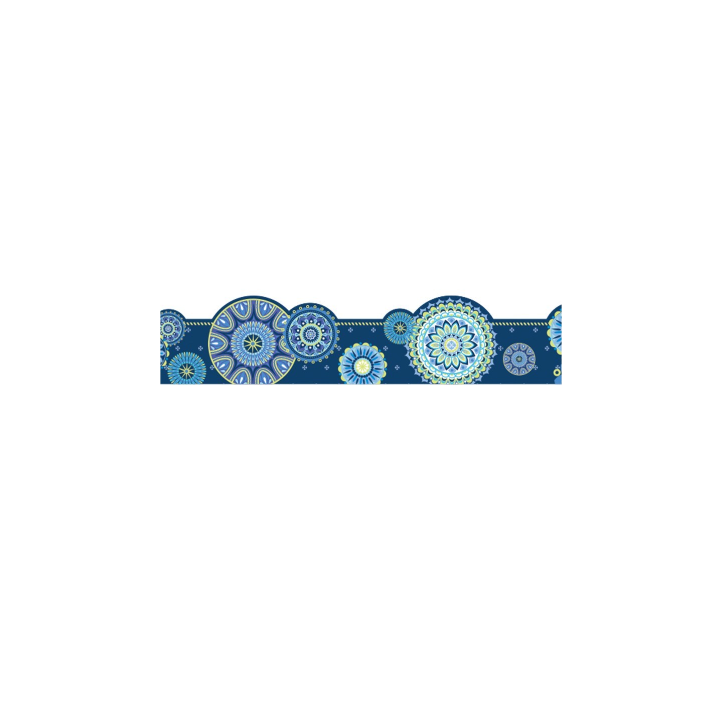 Eureka® Blue Harmony Mandala Extra Wide Deco Trim, 37 Feet
