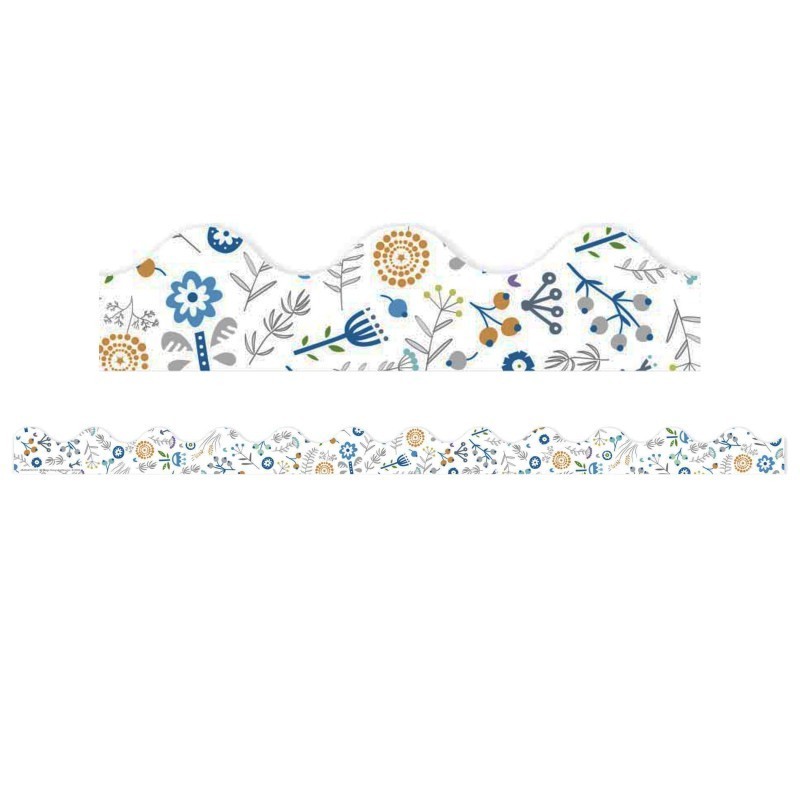 Eureka® A Close-Knit Class Danish Floral Deco Trim, 37 Feet