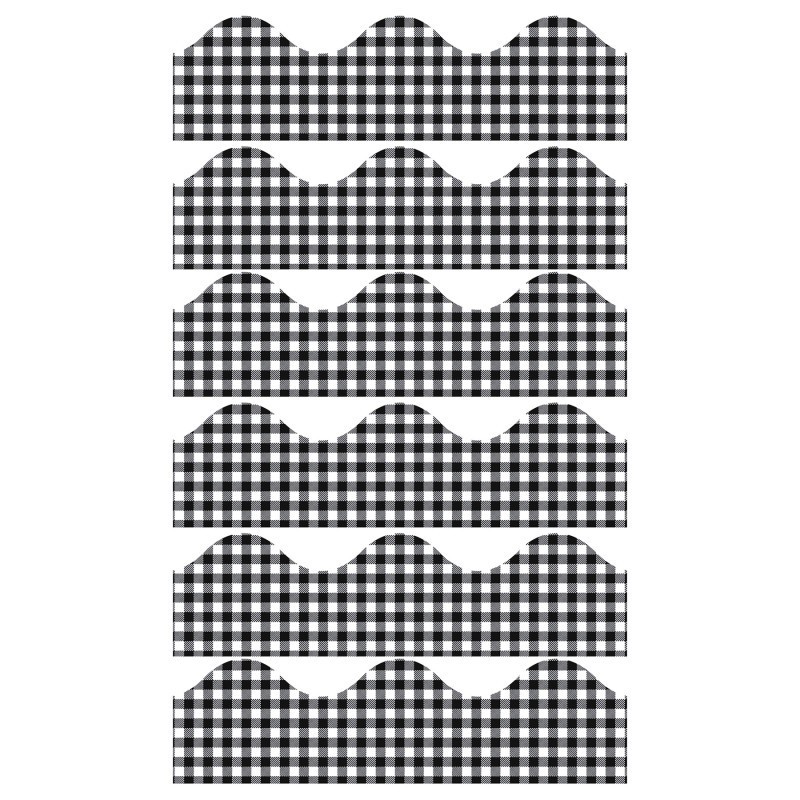 Eureka® Gingham Extra Wide Deco Trim®, 37 Feet Per Pack, 6 Packs