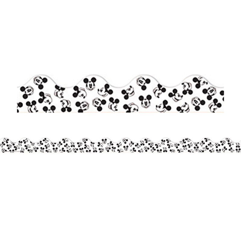 Eureka® Mickey Mouse® Throwback Tossed Mickeys Deco Trim®, 37 Feet