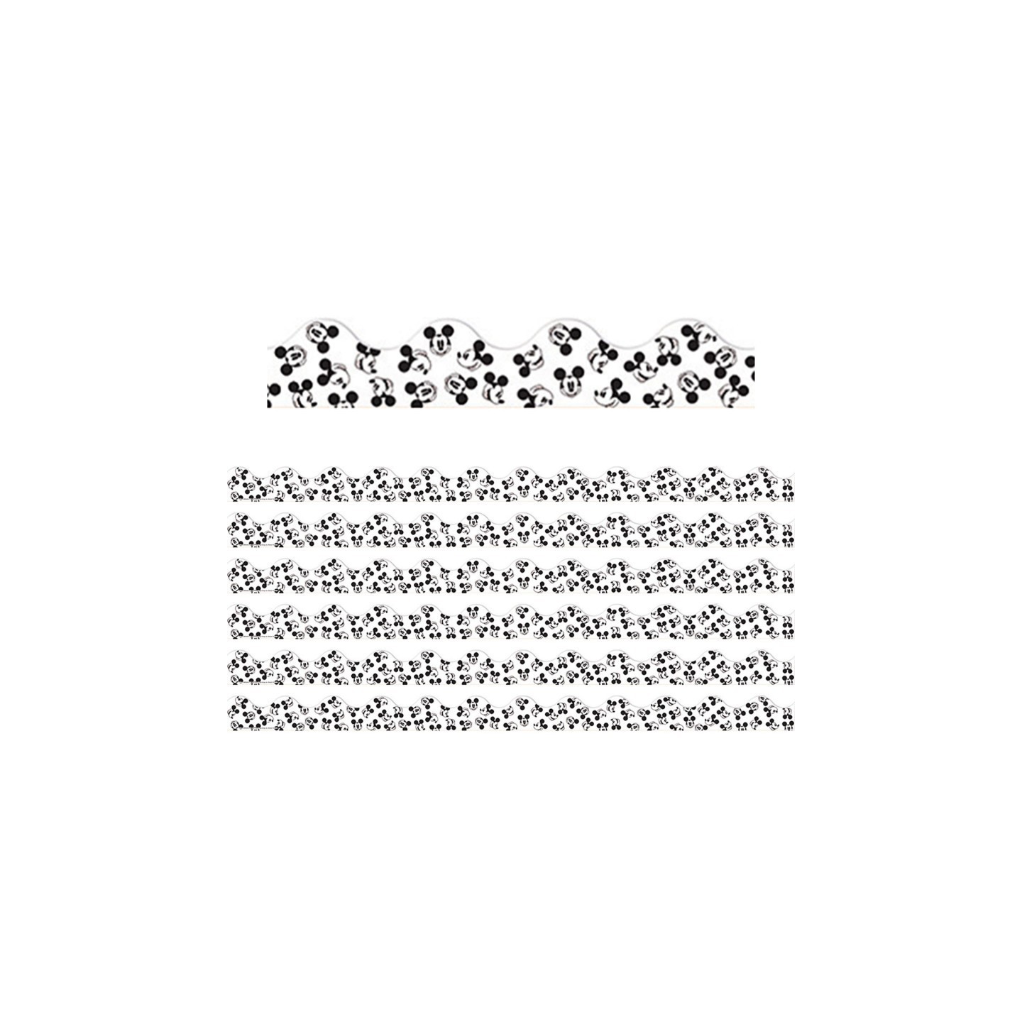 Eureka® Mickey Mouse® Throwback Tossed Mickeys Deco Trim®, 37 Feet Per Pack, 6 Packs