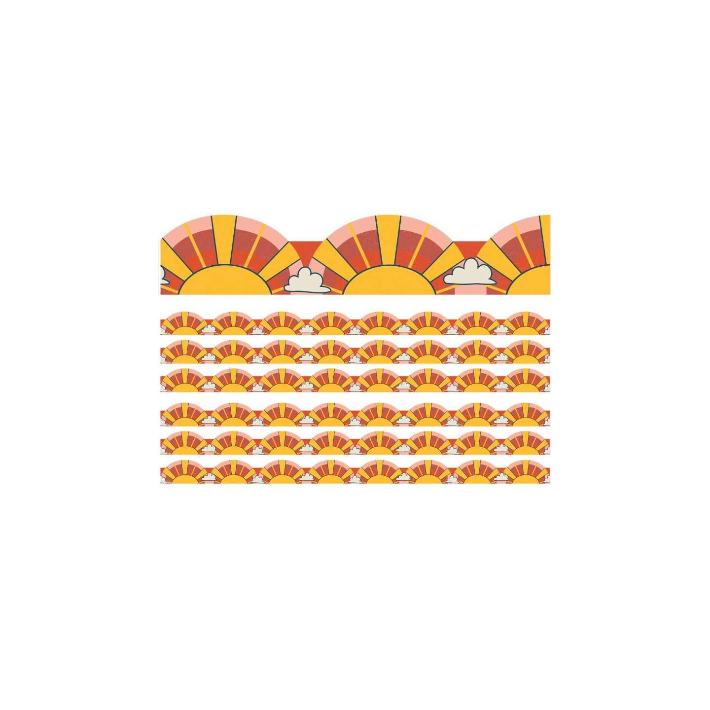 Eureka® Adventurer Sunrise Deco Trim®, 37 Feet Per Pack, 6 Packs