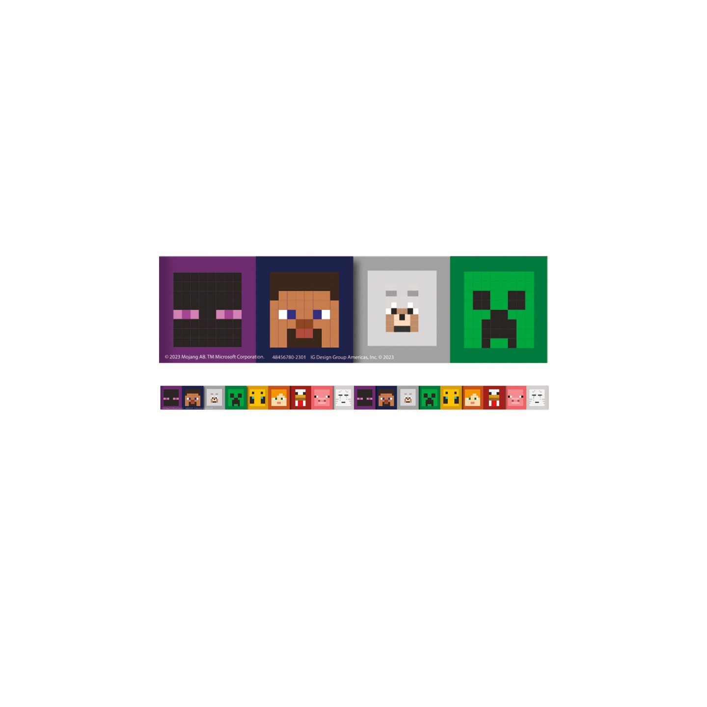 Eureka® Minecraft Character Lineup Deco Trim, 37 Feet