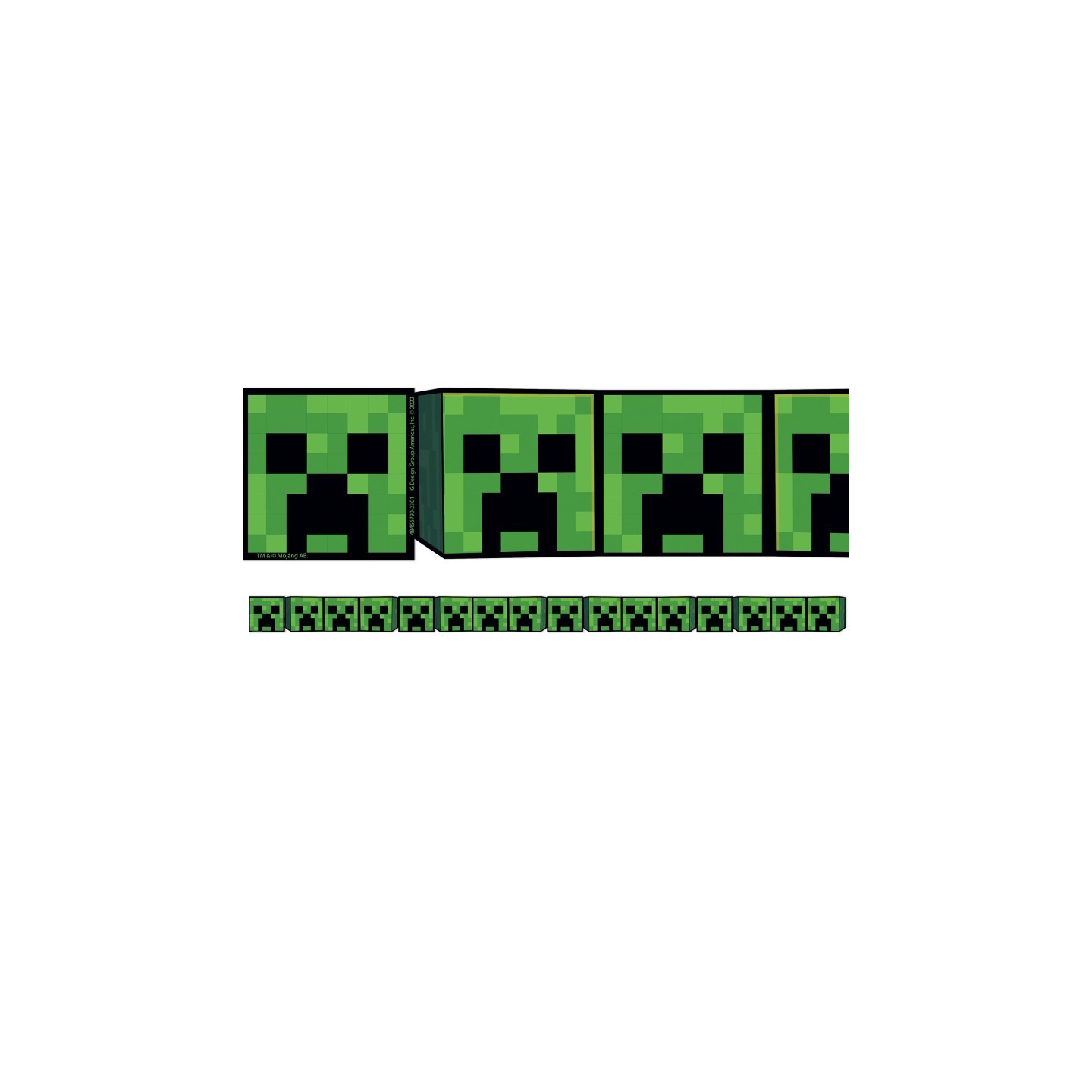 Eureka® Minecraft Creeper Lineup Wide Trim, 37 Feet