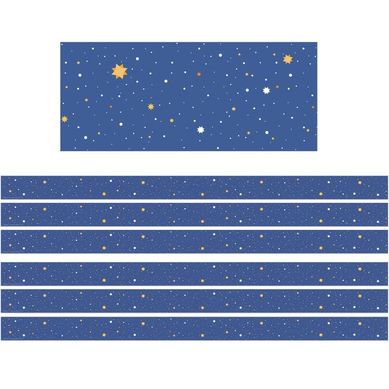 Eureka® Once Upon A Dream Starry Night Deco Trim®, 37 Feet Per Pack, 6 Packs