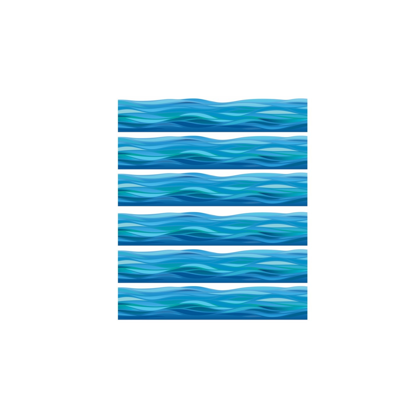Eureka® Seas the Day Waves Deco Trim®, 37 Feet Per Pack, 6 Packs