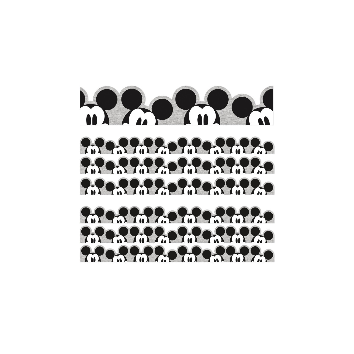 Eureka® Mickey Mouse® Throwback Peeking Mickeys Extra Wide Deco Trim®, 37 Feet Per Pack, 3 Packs