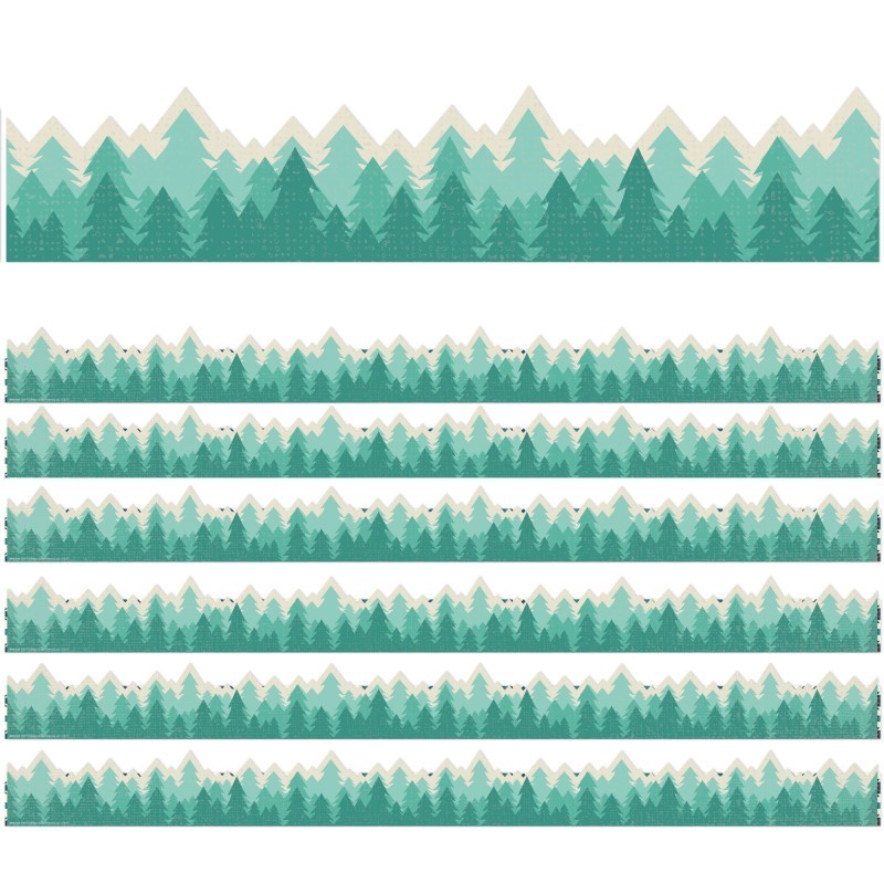 Eureka® Adventurer Trees Extra Wide Deco Trim®, 37 Feet Per Pack, 6 Packs