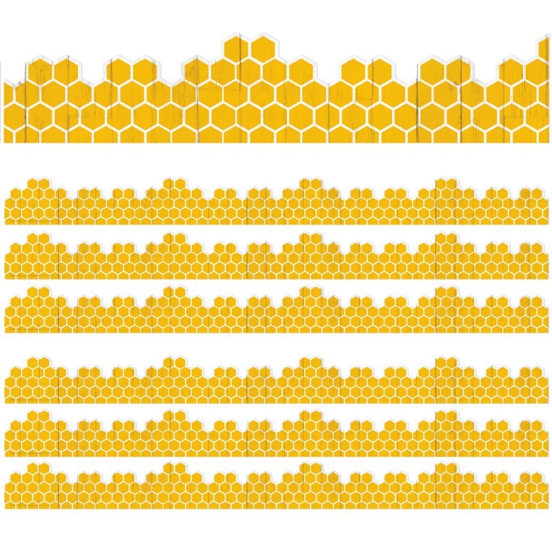 Eureka® The Hive Honeycomb Extra Wide Deco Trim®, 37 Feet Per Pack, 6 Packs