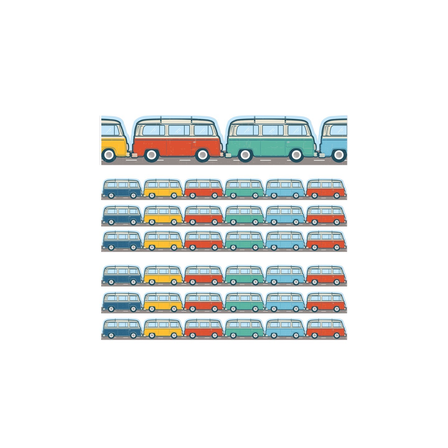 Eureka® Adventurer Vanagons Extra Wide Deco Trim®, 37 Feet Per Pack, 6 Packs