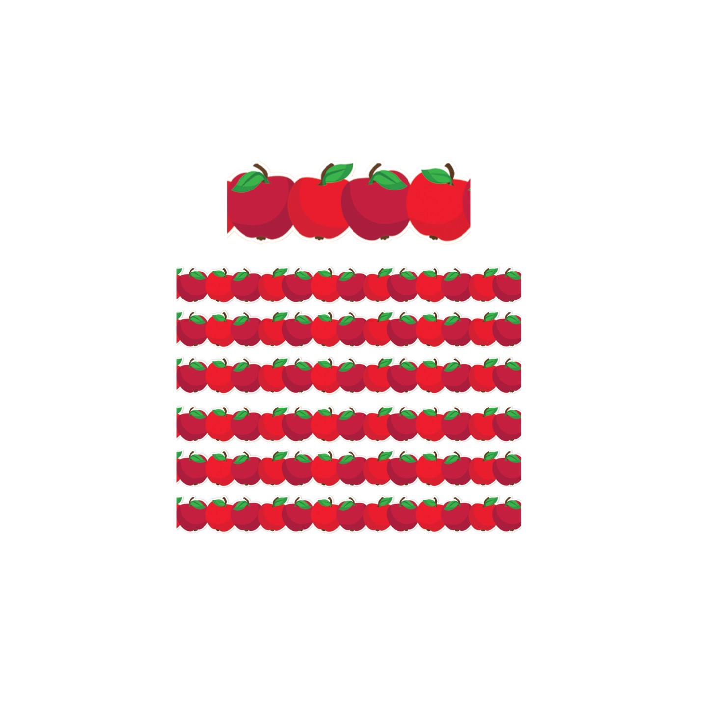 Eureka® Apple Die-Cut Extra Wide Deco Trim®, 37 Feet Per Pack, 6 Packs