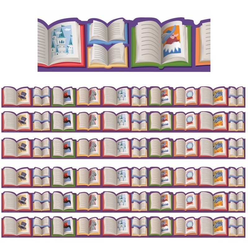 Eureka® Once Upon A Dream Story Book Extra Wide Die-Cut Deco Trim®, 37 Feet Per Pack, 6 Packs
