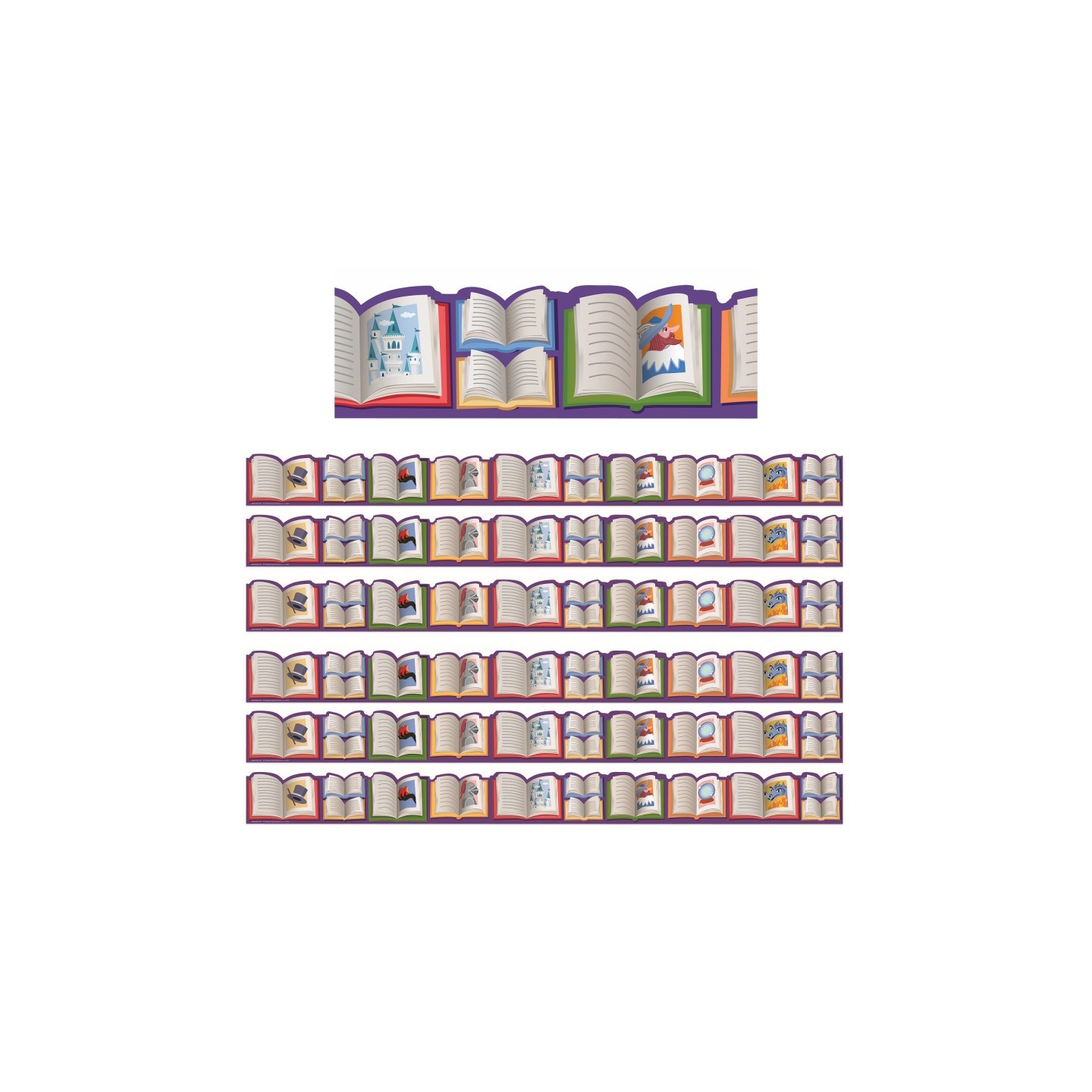 Eureka® Once Upon A Dream Story Book Extra Wide Die-Cut Deco Trim®, 37 Feet Per Pack, 6 Packs