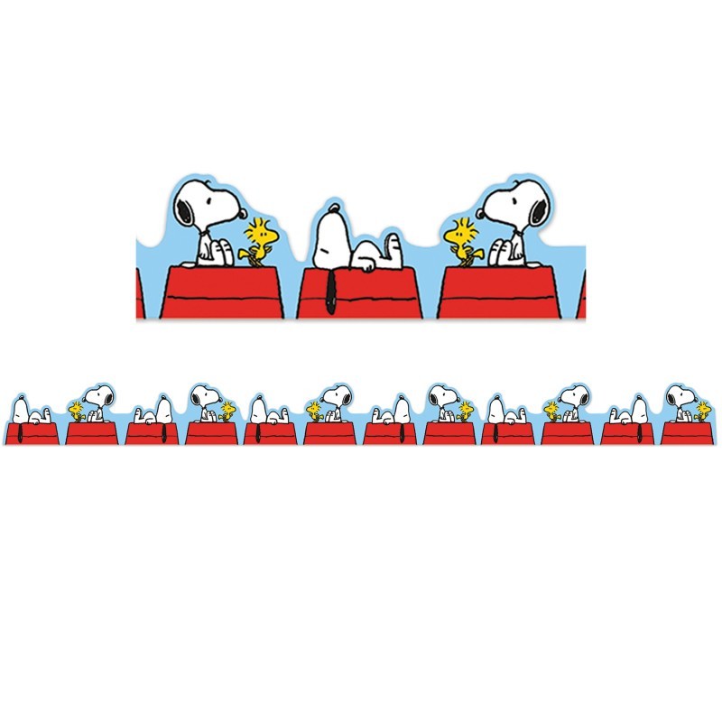 Eureka® Peanuts® Snoopy on Doghouse Extra Wide Die-Cut Deco Trim®, 37 Feet