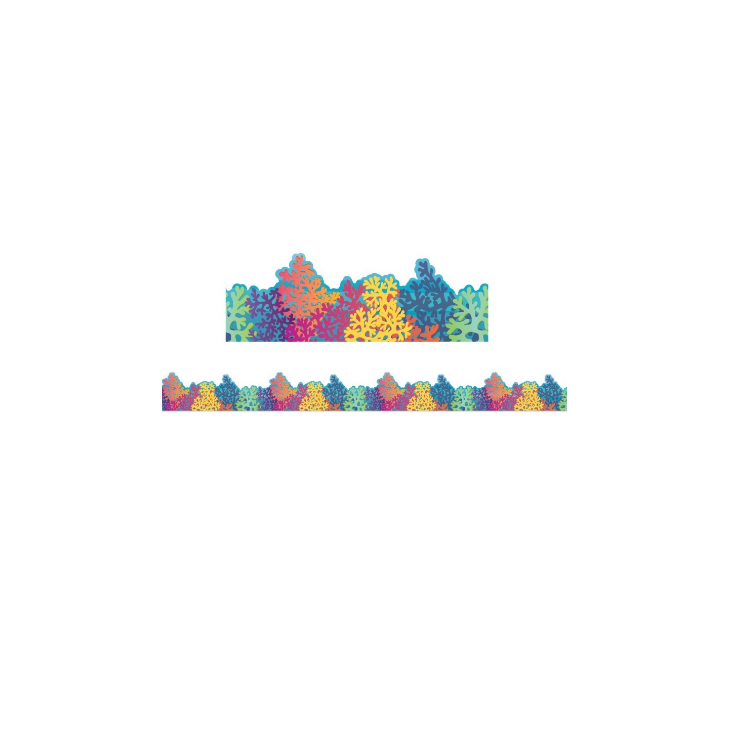 Eureka® Seas the Day Colorful Coral Reef Extra Wide Die-Cut Deco Trim®, 37 Feet