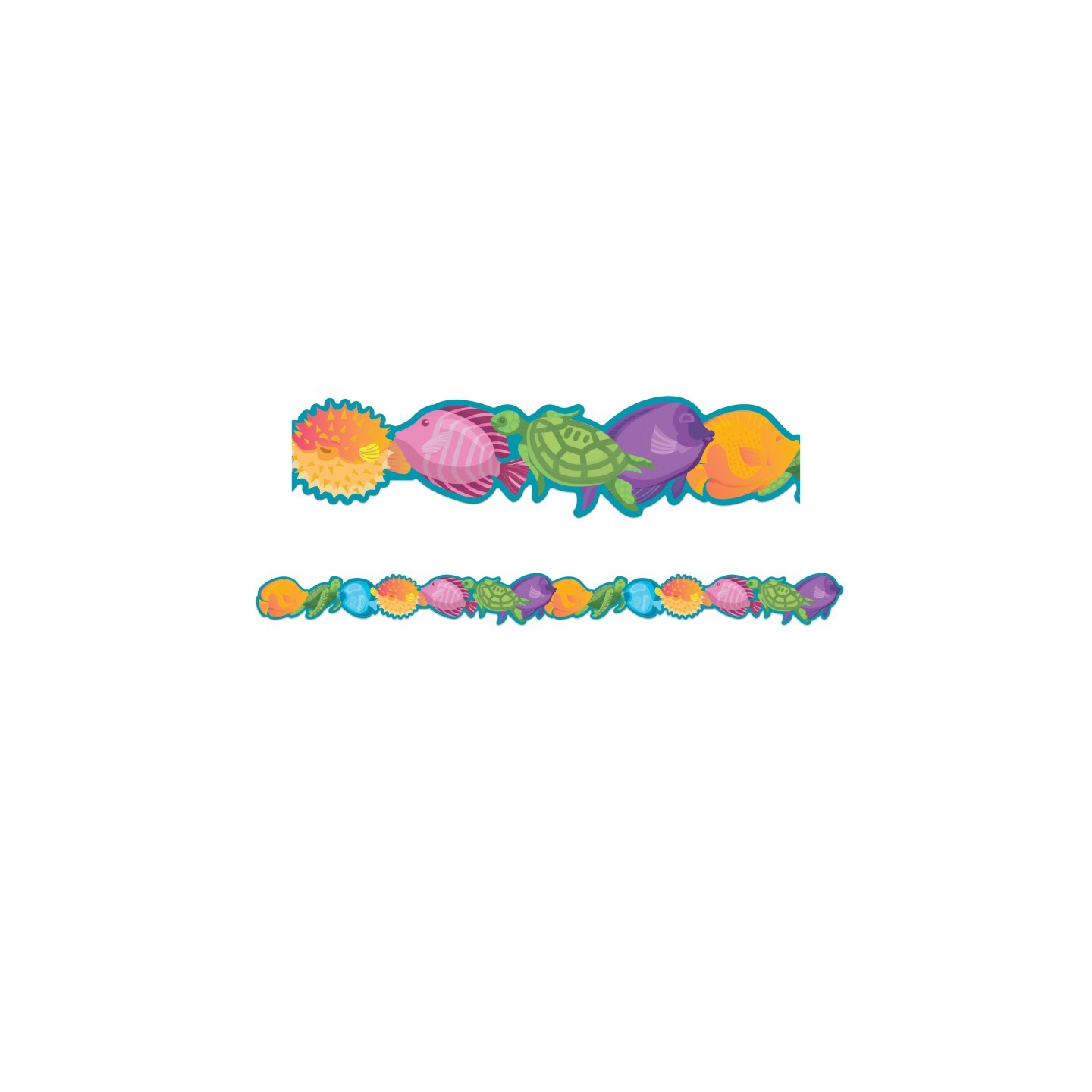Eureka® Seas the Day Marine Life Extra Wide Die-Cut Deco Trim®, 37 Feet