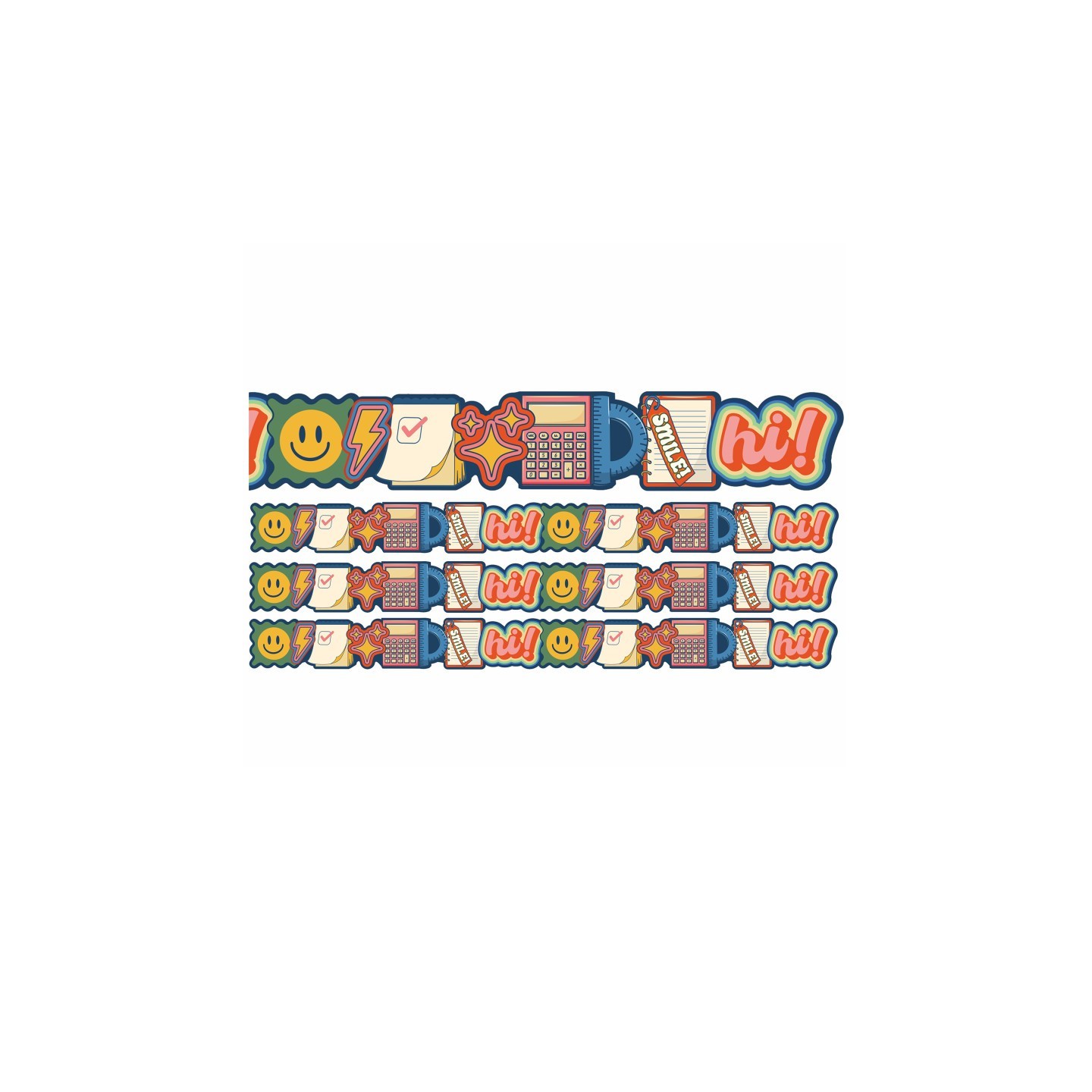 Eureka® School Icons Extra Wide Deco Trim, 37 Feet Per Pack, 3 Packs
