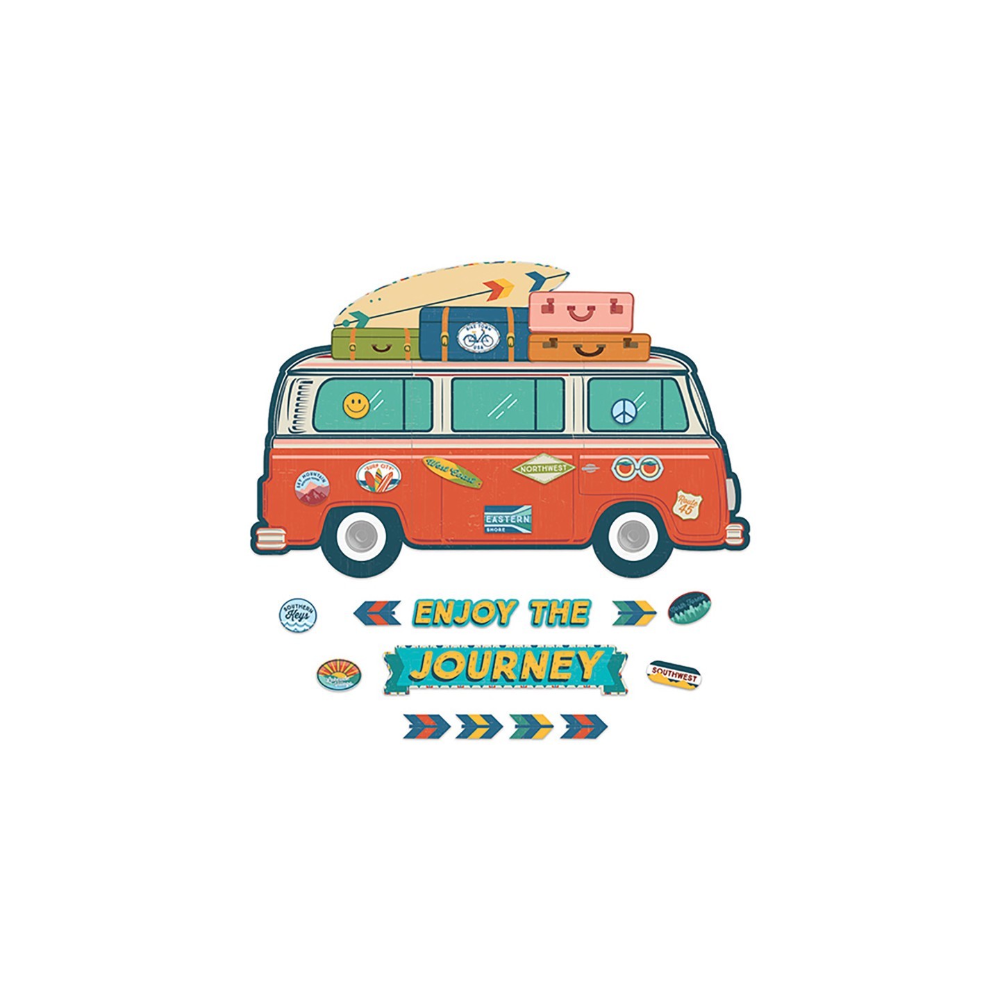 Eureka® Adventurer Enjoy the Journey Giant Van Bulletin Board Set