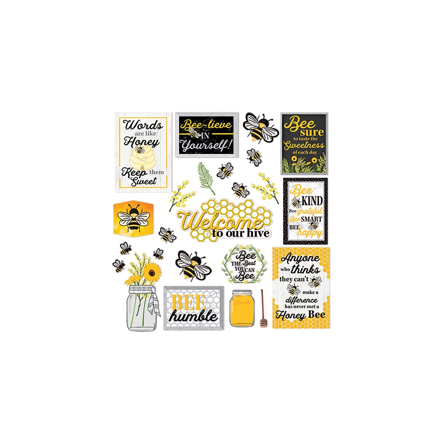 Eureka® The Hive Motivational Gallery Wall Bulletin Board Set