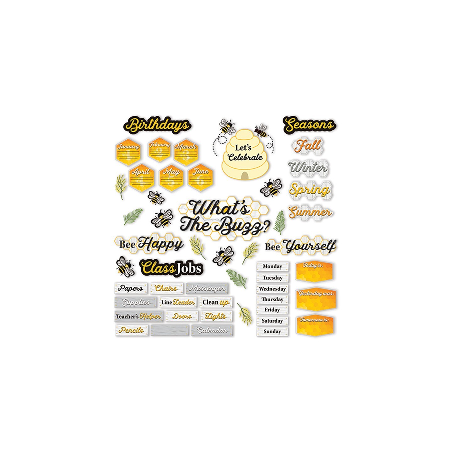 Eureka® The Hive Classroom Organization Bulletin Board Set
