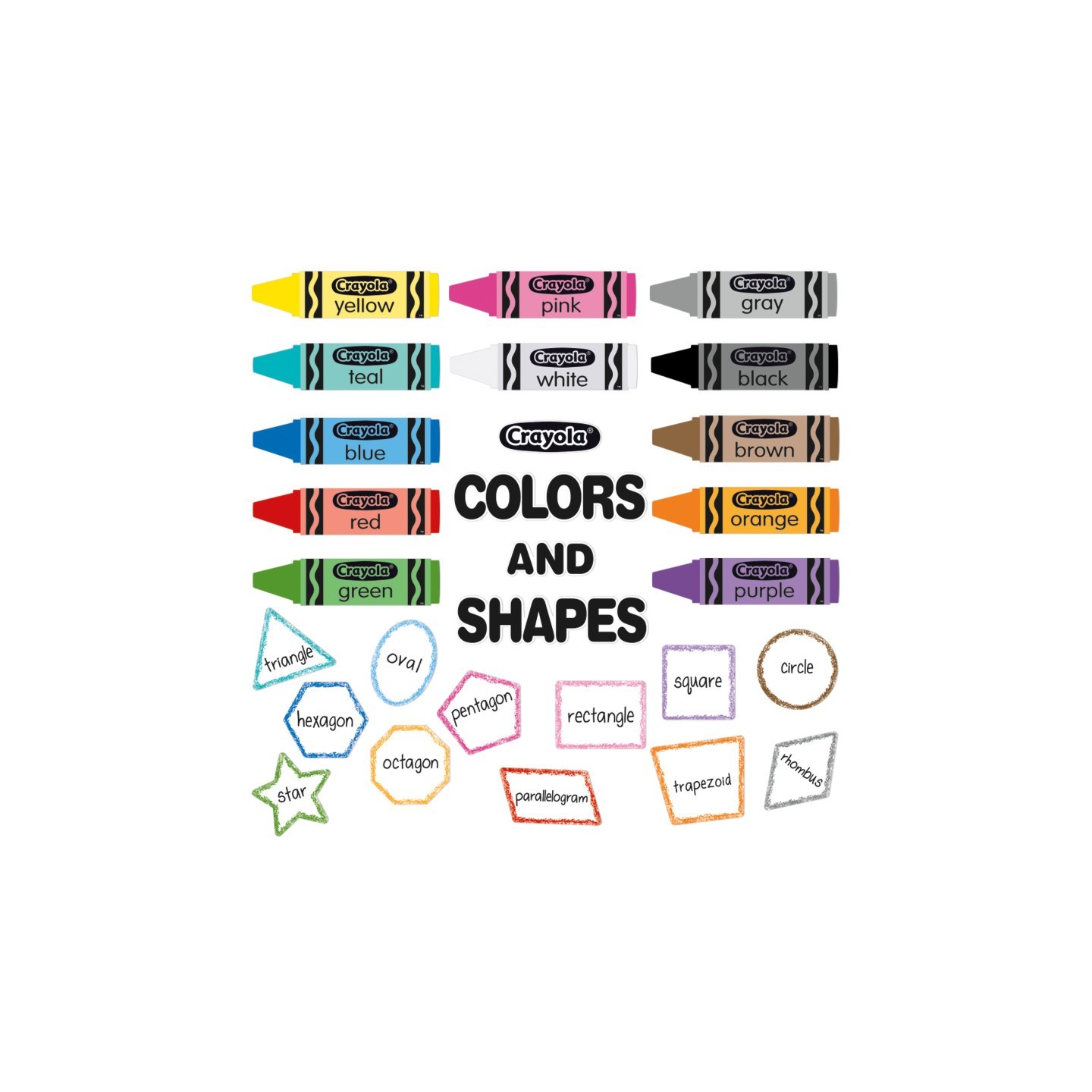 Eureka® Crayola® Colors & Shapes Bulletin Board Set
