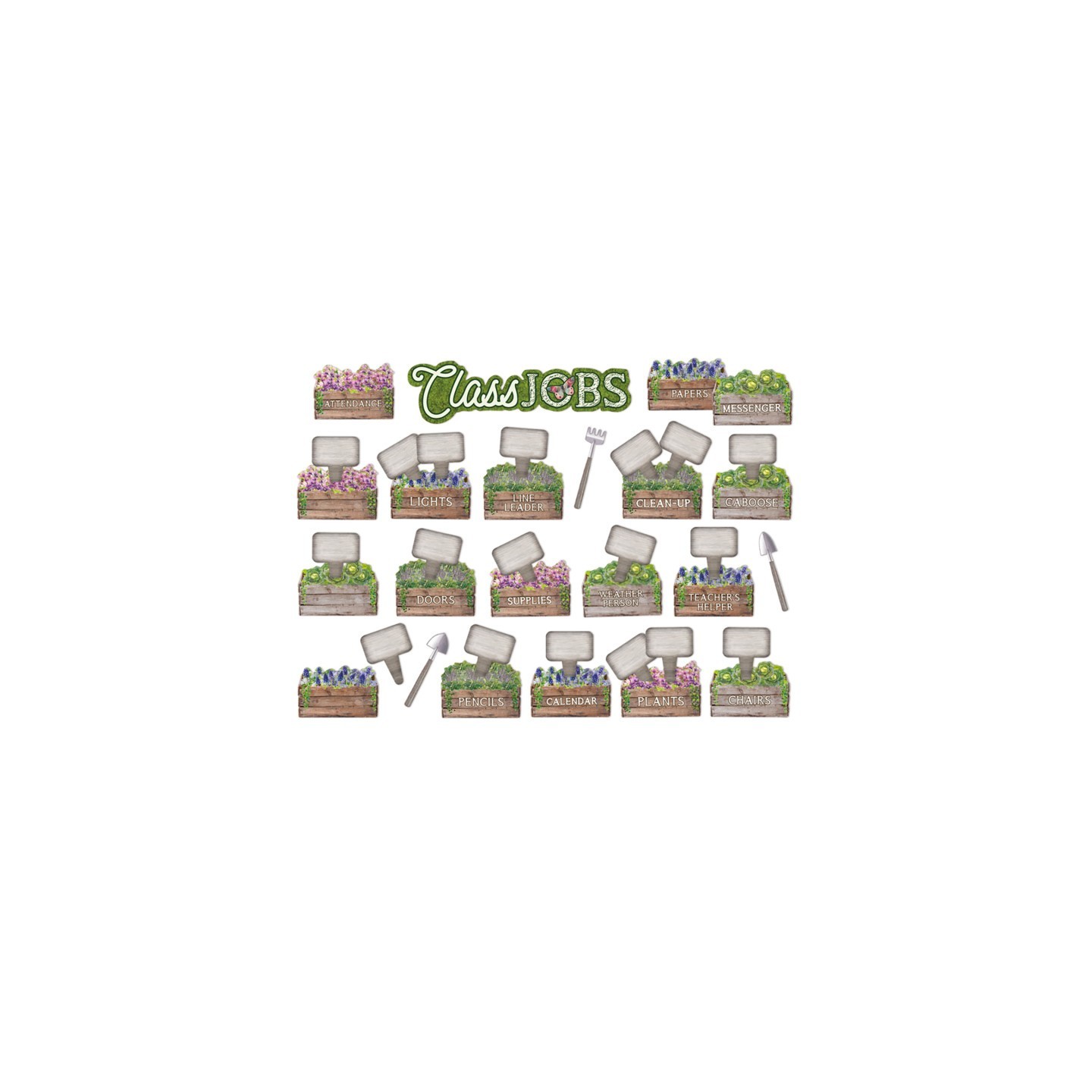 Eureka® Curiosity Garden Class Jobs Mini Bulletin Board Set