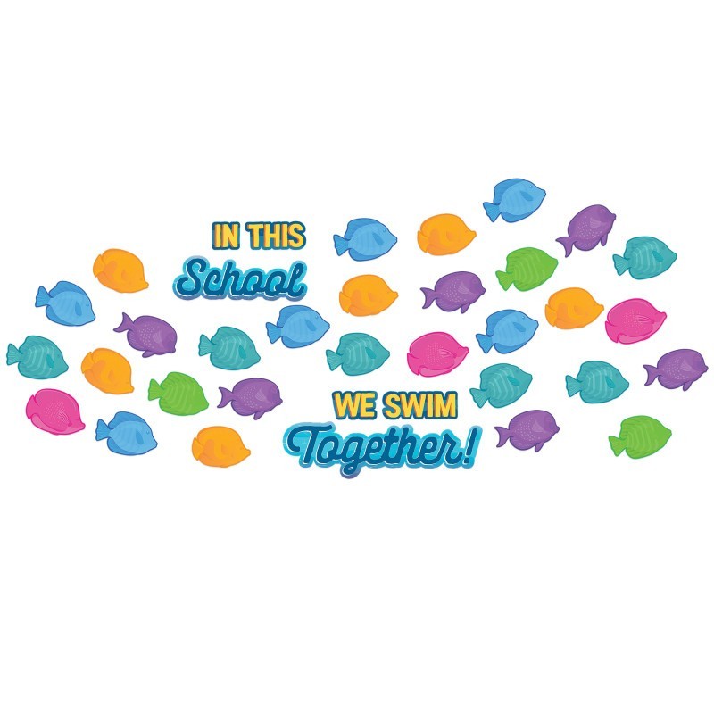 Eureka® Seas the Day We Swim Together Mini Bulletin Board Set, 36 Pieces