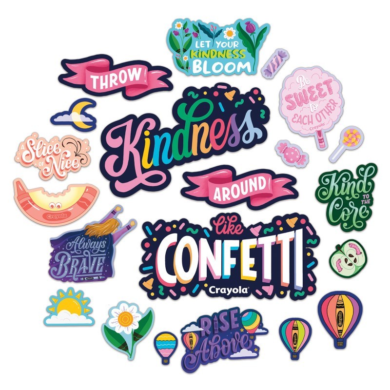 Eureka® Crayola® Colors of Kindness Throw Kindness Bulletin Board Set, 21 Pieces