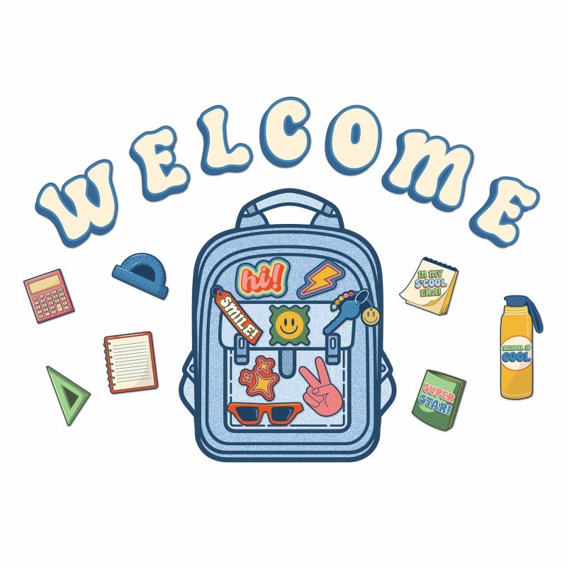 Eureka® S'Cool Era Welcome Bulletin Board Set, 24 Pieces