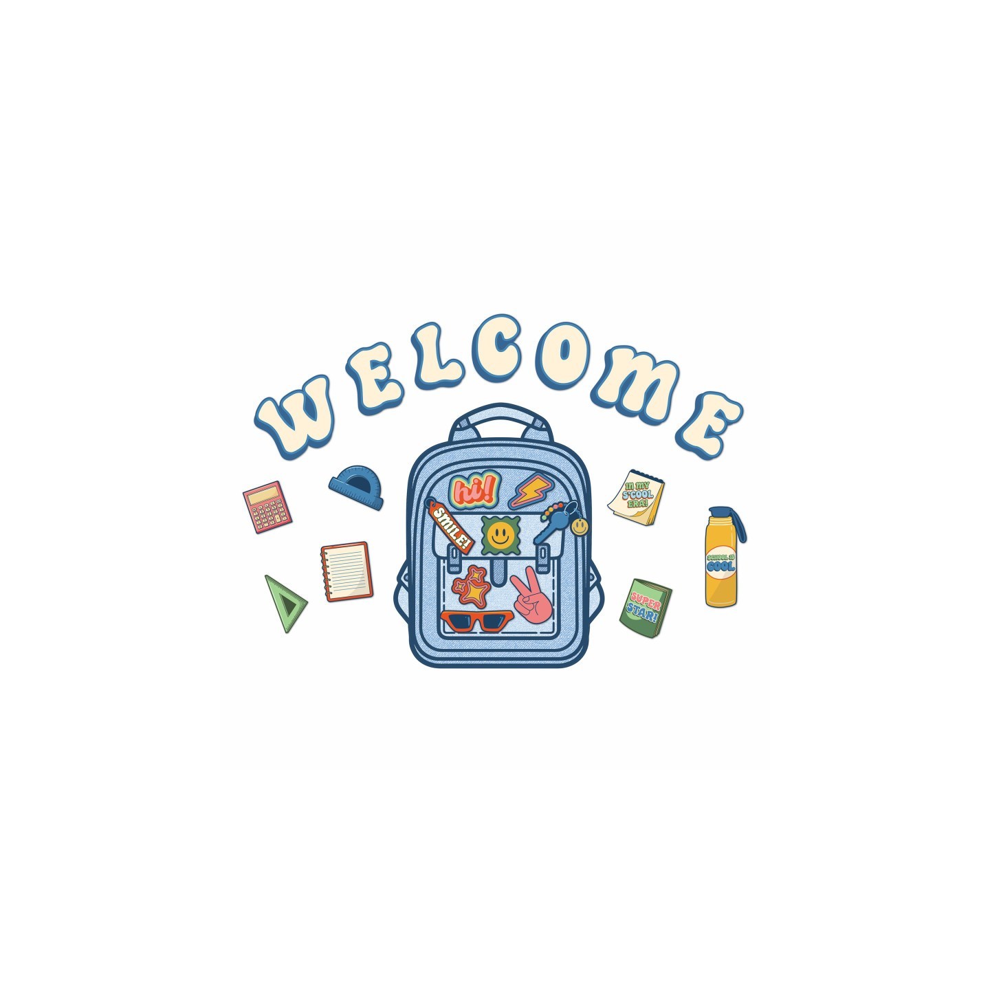 Eureka® S'Cool Era Welcome Bulletin Board Set, 24 Pieces