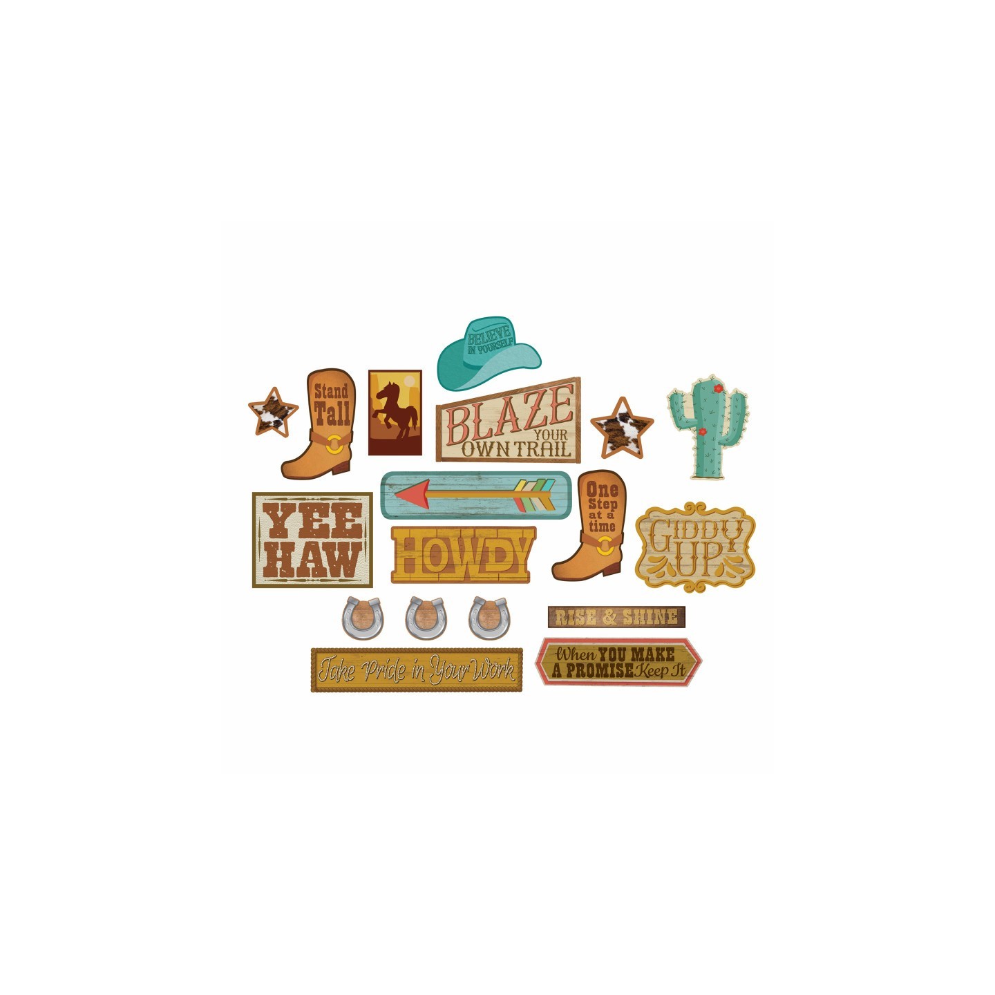 Eureka® Wild Wild Classroom Gallery Wall Bulletin Board Set, 18 Pieces