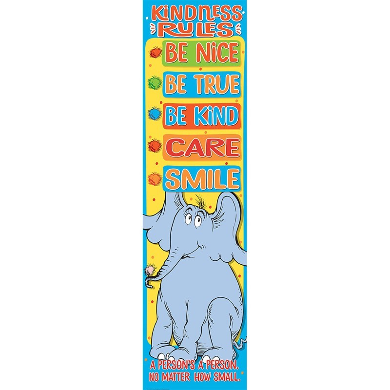 Eureka® Horton Kindness - Kindness Rules Vertical Banner, 12" x 45"