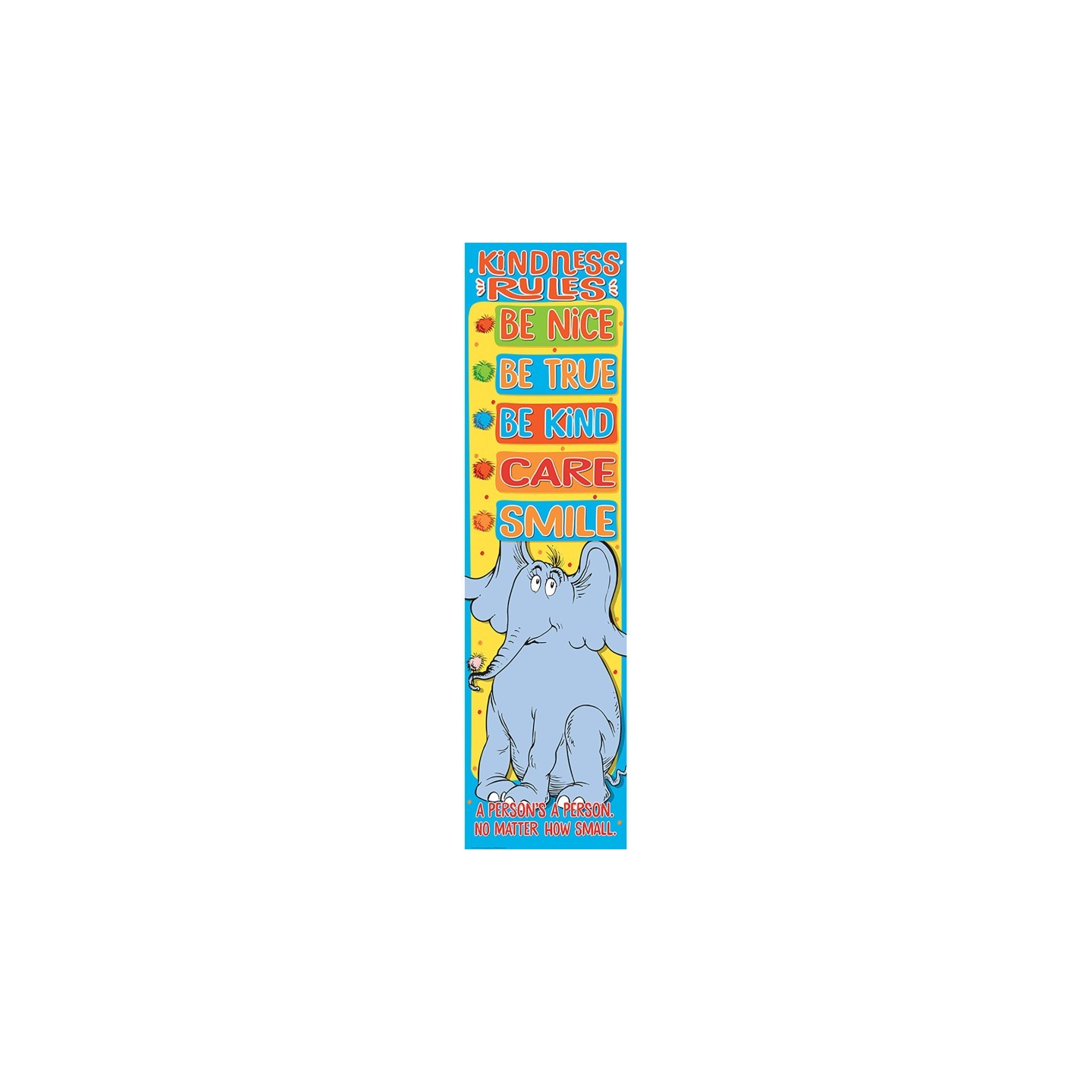 Eureka® Horton Kindness - Kindness Rules Vertical Banner, 12" x 45"