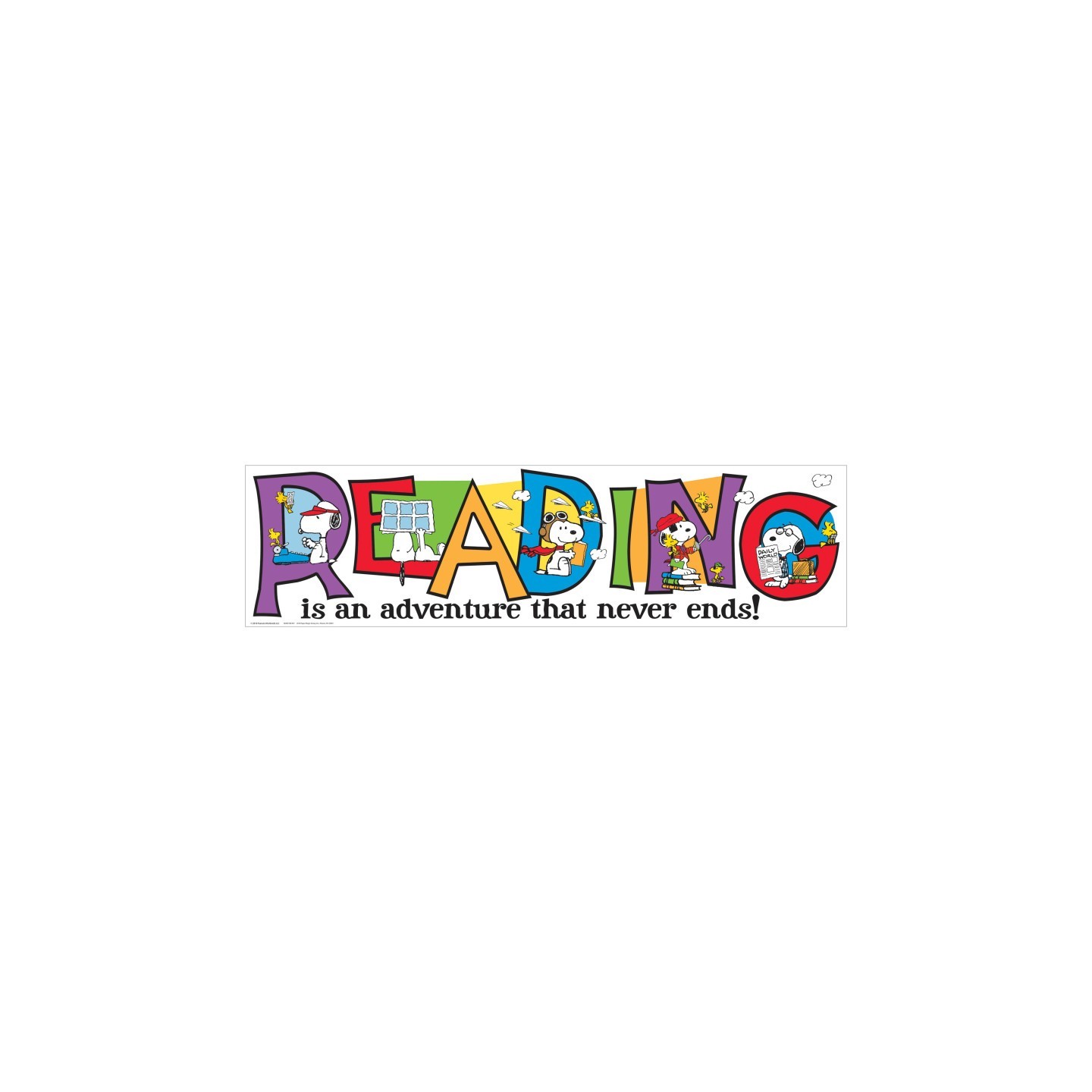 Eureka® Peanuts® Reading is an Adventure Banner