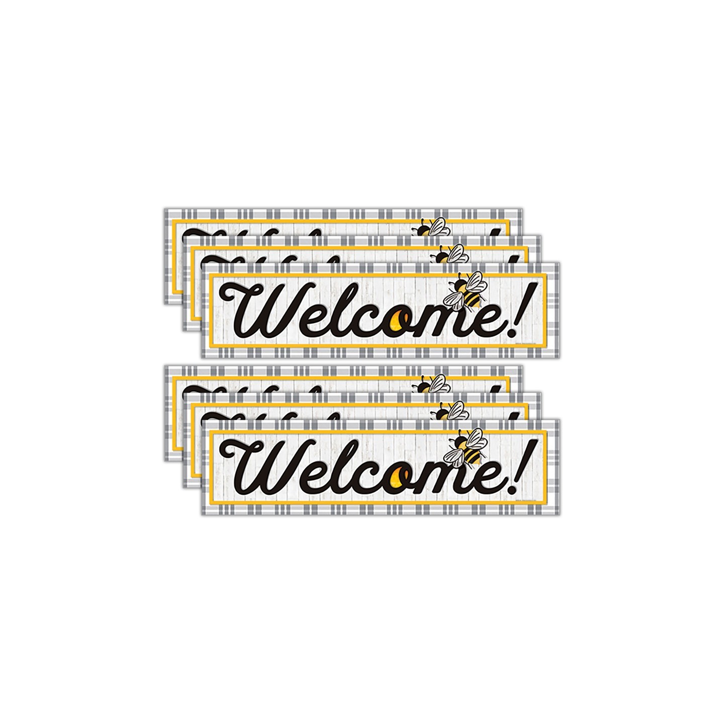 Eureka® The Hive Welcome Horizontal Banner, 45" x 12", Pack of 6
