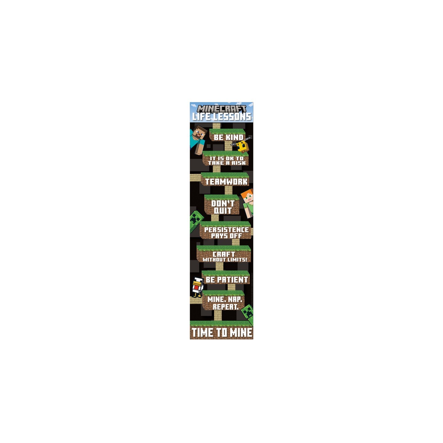 Eureka® Minecraft Life Lessons Banner, 12" x 45"