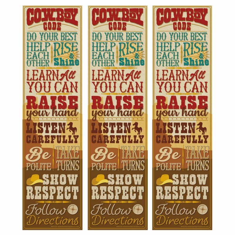 Eureka® Wild Wild Classroom Banner, 12" x 45", Pack of 3
