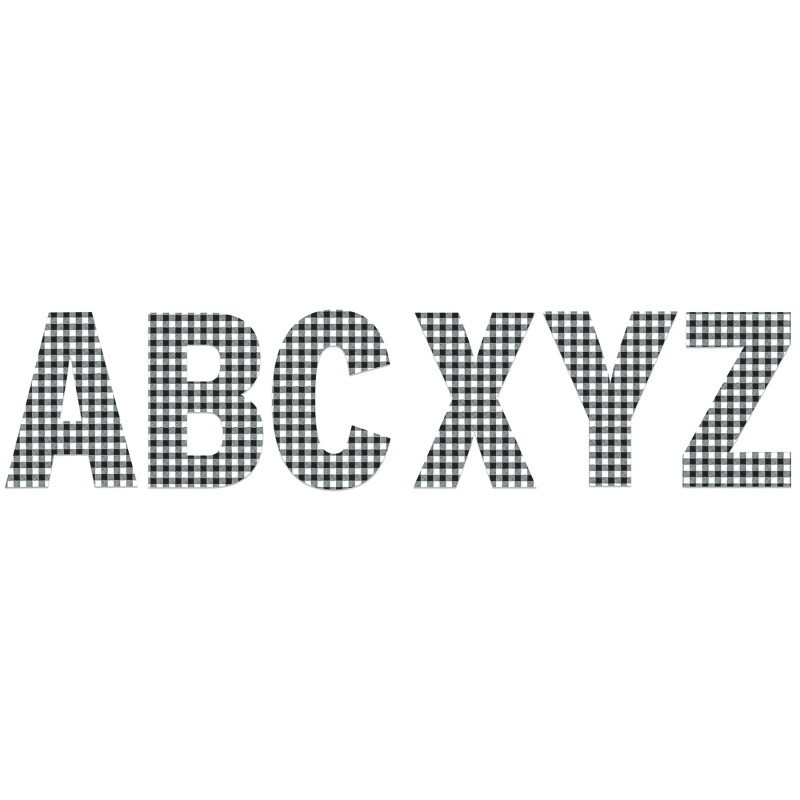 Eureka® Gingham Jumbo 7" Deco Letters, Pack of 129