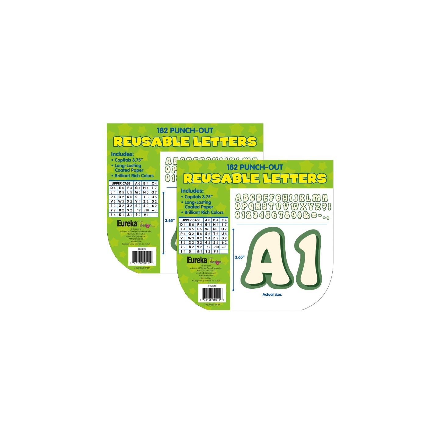 Eureka® S'Cool Era Deco Letters Deco Letters, 181 Characters Per Pack, 2 Packs