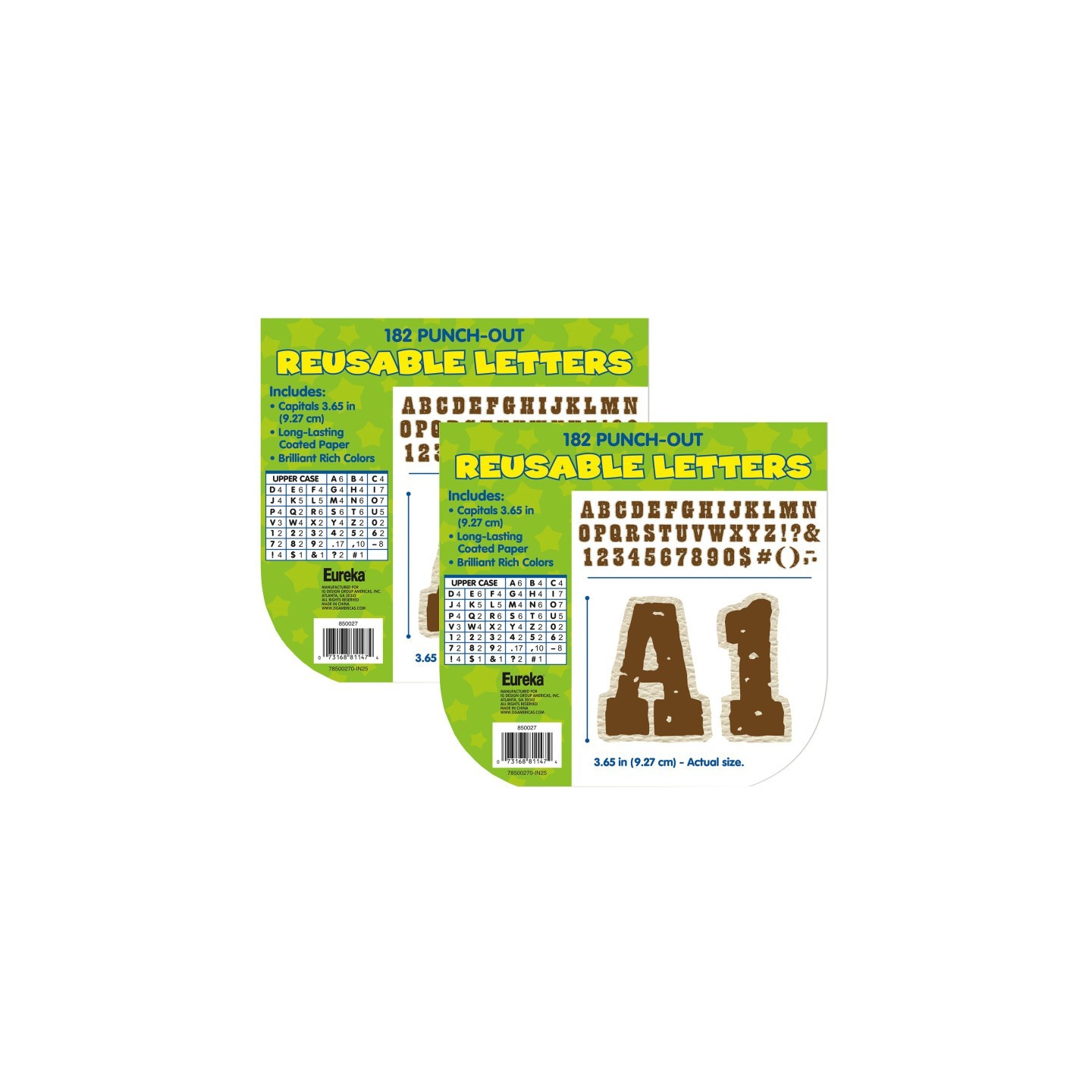Eureka® Wild Wild Classroom Deco Letters, 181 Characters Per Pack, 2 Packs