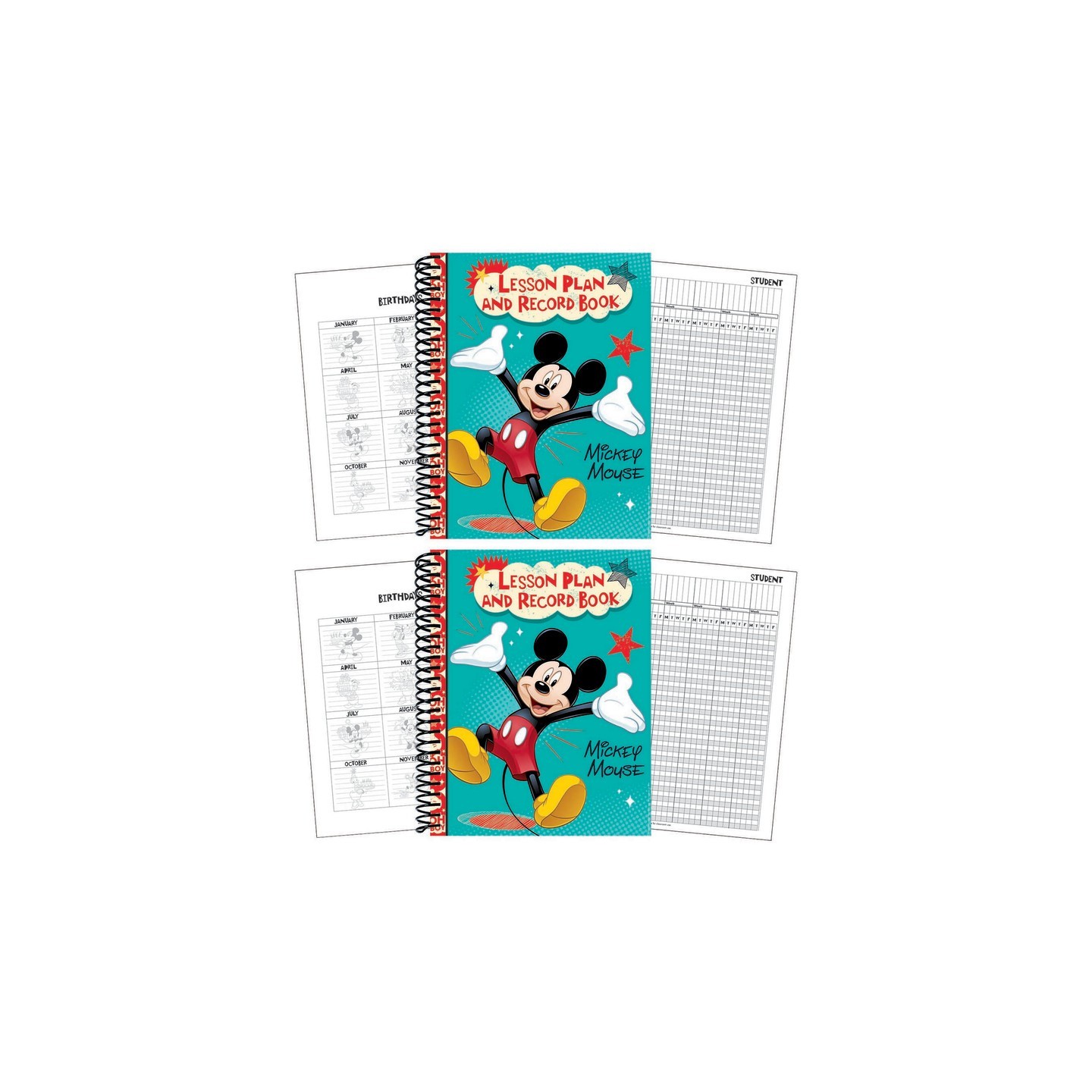 Eureka® Mickey® Lesson Plan & Record Book, Pack of 2
